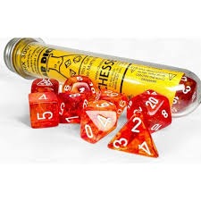 Chessex - Lab Dice 7 Die Set - Luminary Nebula Molten/White